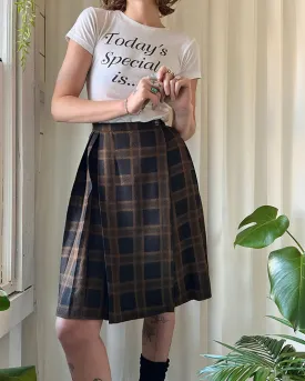 90s Celine Pleated Wool Skirt | S