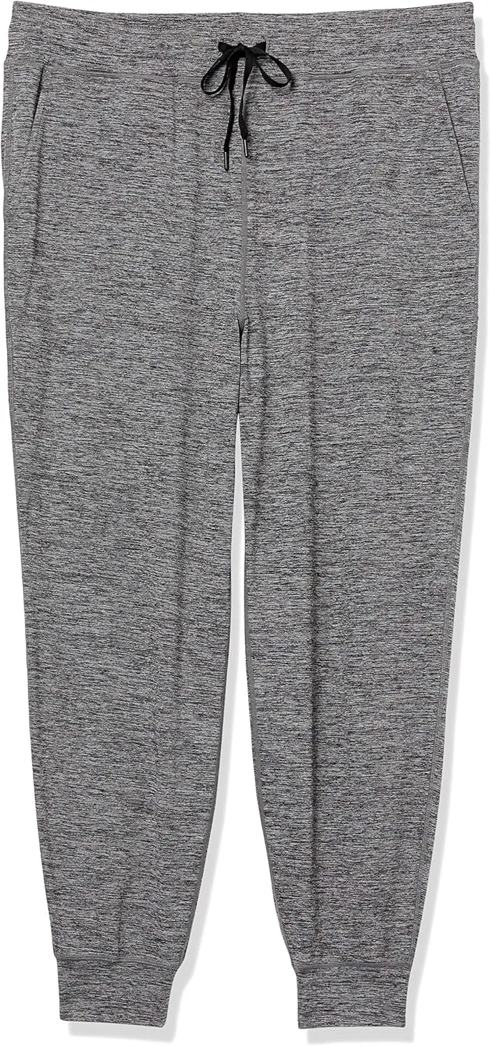Amazon Essentials Athletic Pants for Women, Brushed Tech Stretch Lounge Joggers, Plus Size Available