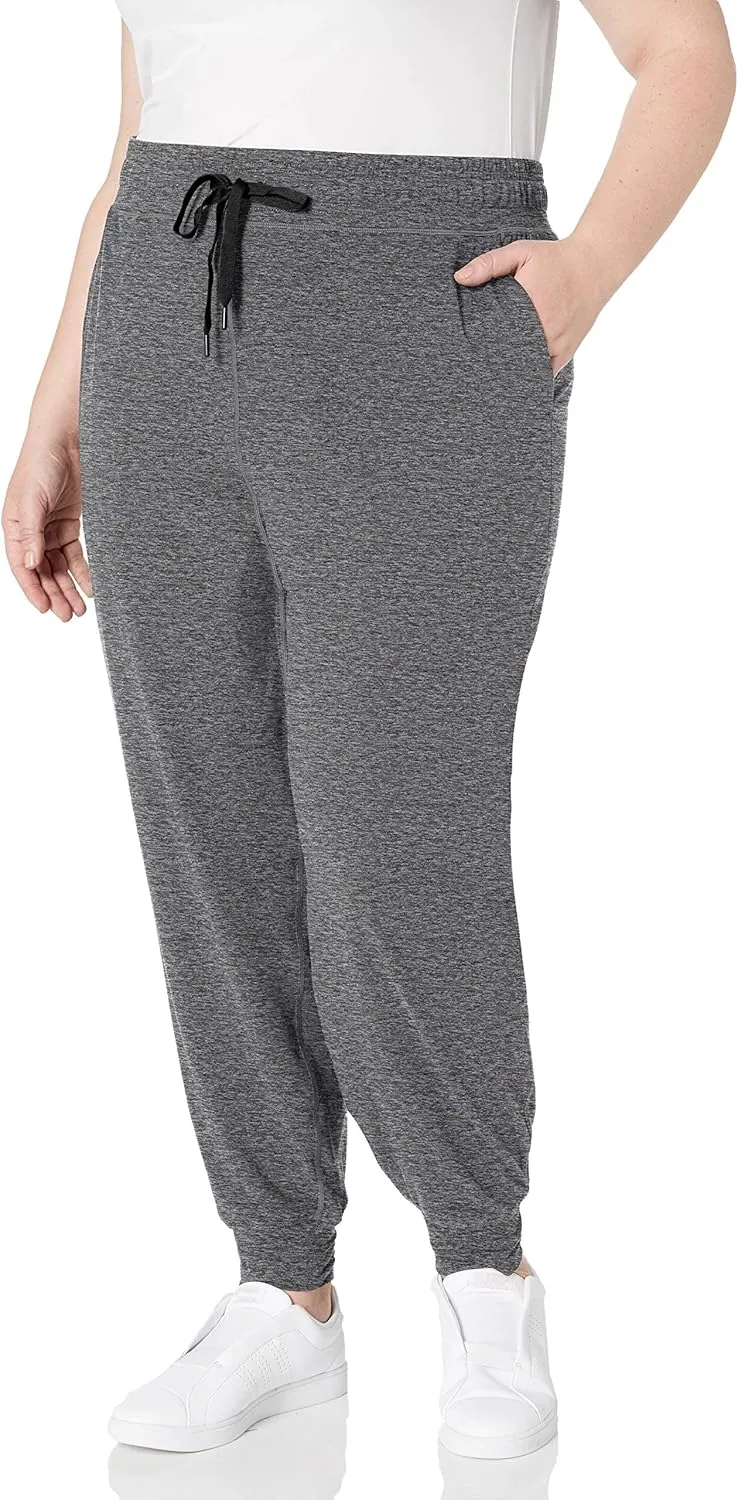 Amazon Essentials Athletic Pants for Women, Brushed Tech Stretch Lounge Joggers, Plus Size Available