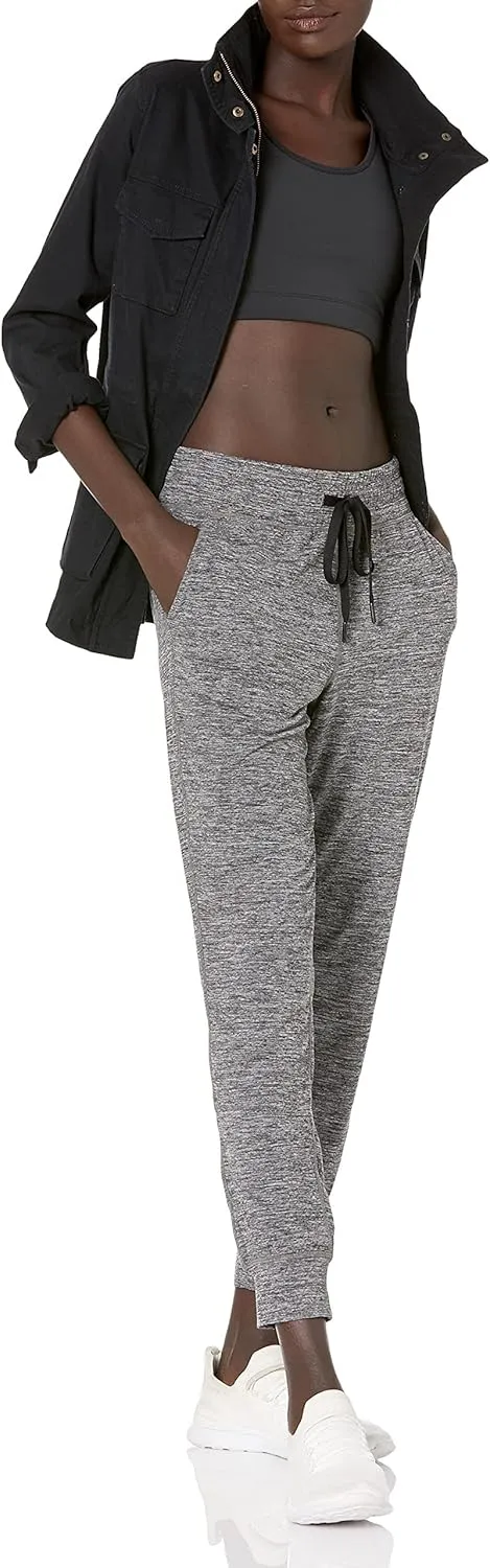 Amazon Essentials Athletic Pants for Women, Brushed Tech Stretch Lounge Joggers, Plus Size Available