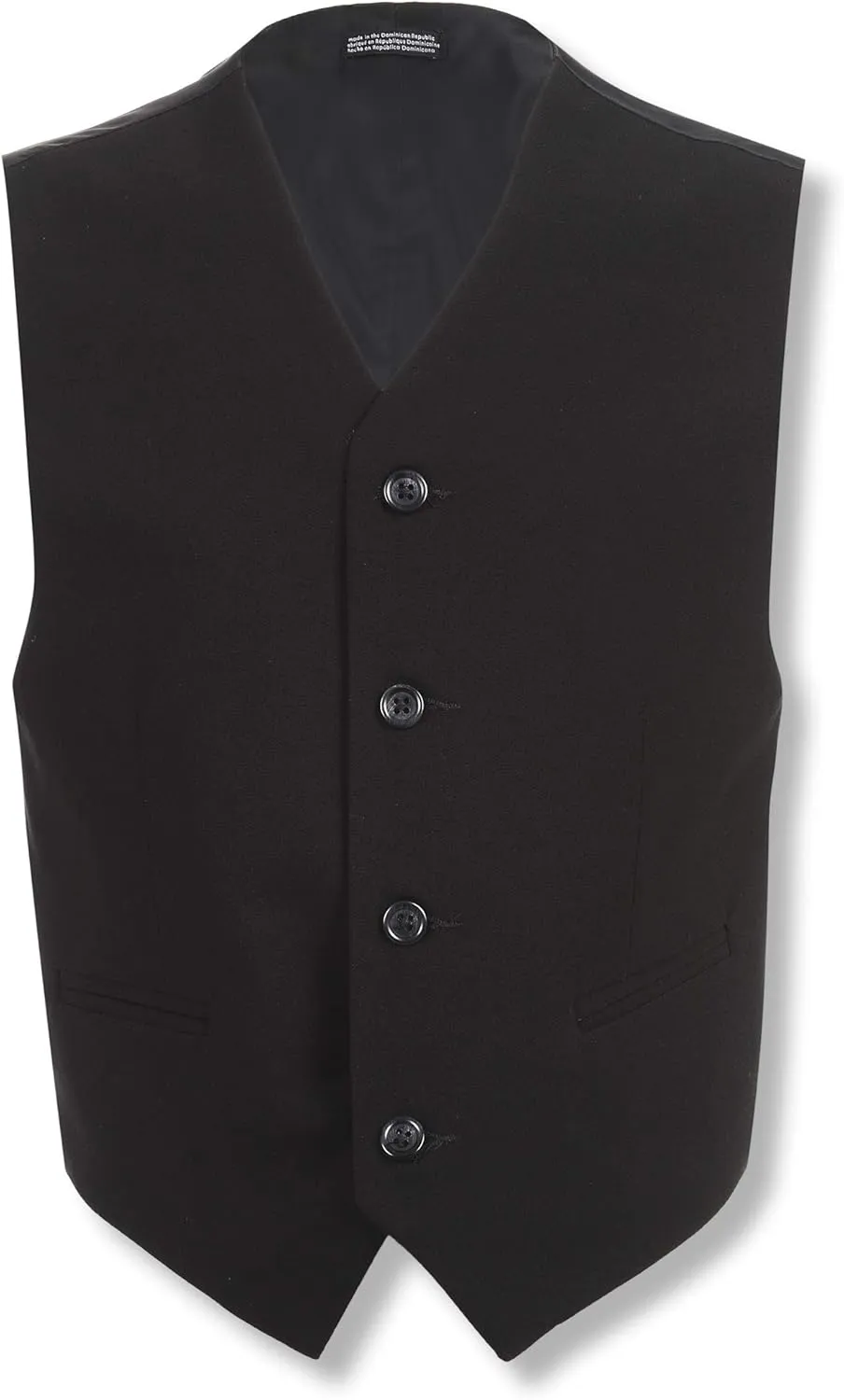 Calvin Klein Boys' Formal Suit Vest, Tailored Fit & Adjustable Back Strap, 4-button Single Breasted Closure & 2 Slit Pockets