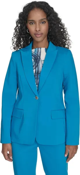 Calvin Klein Women's One Button Lux Blazer