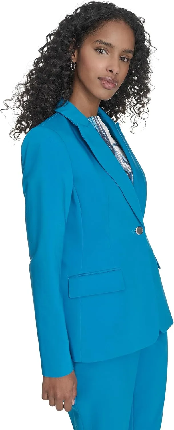 Calvin Klein Women's One Button Lux Blazer