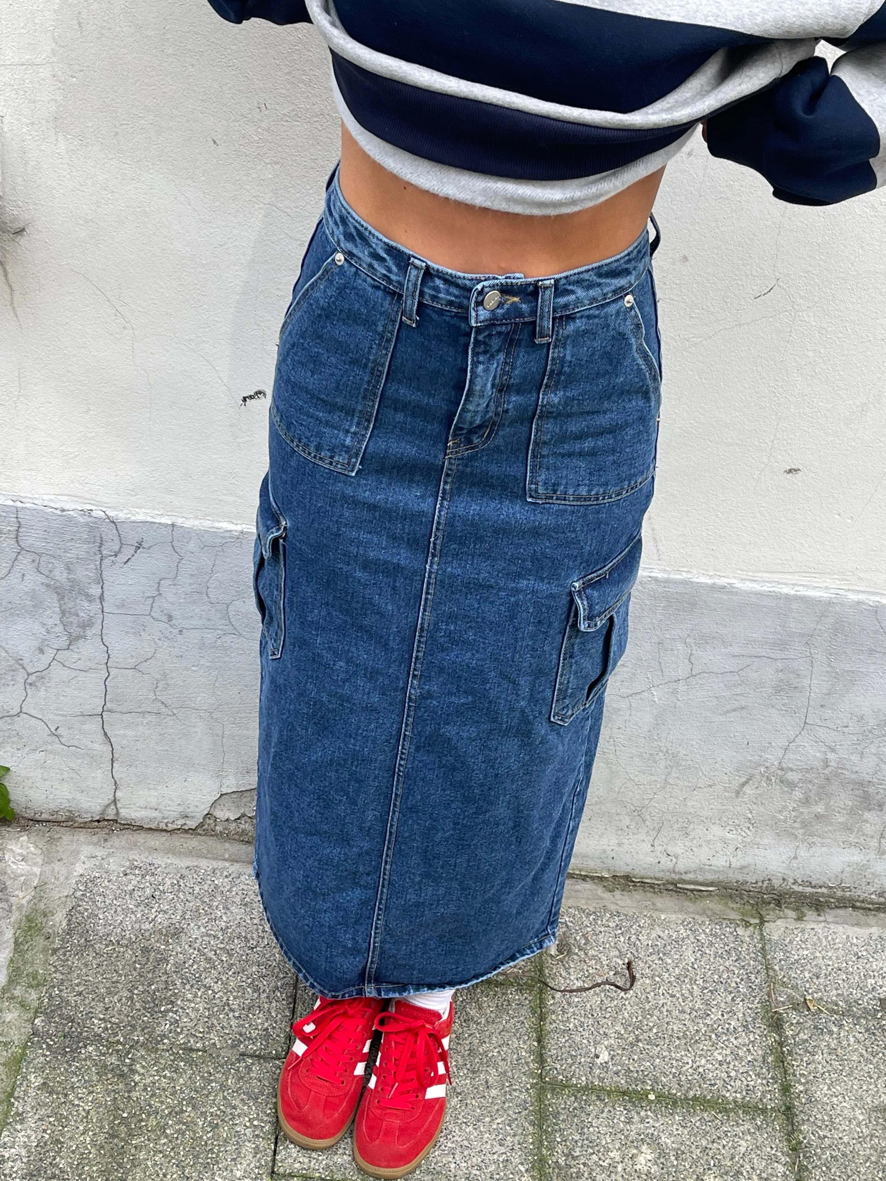 Cargo Denim Skirt