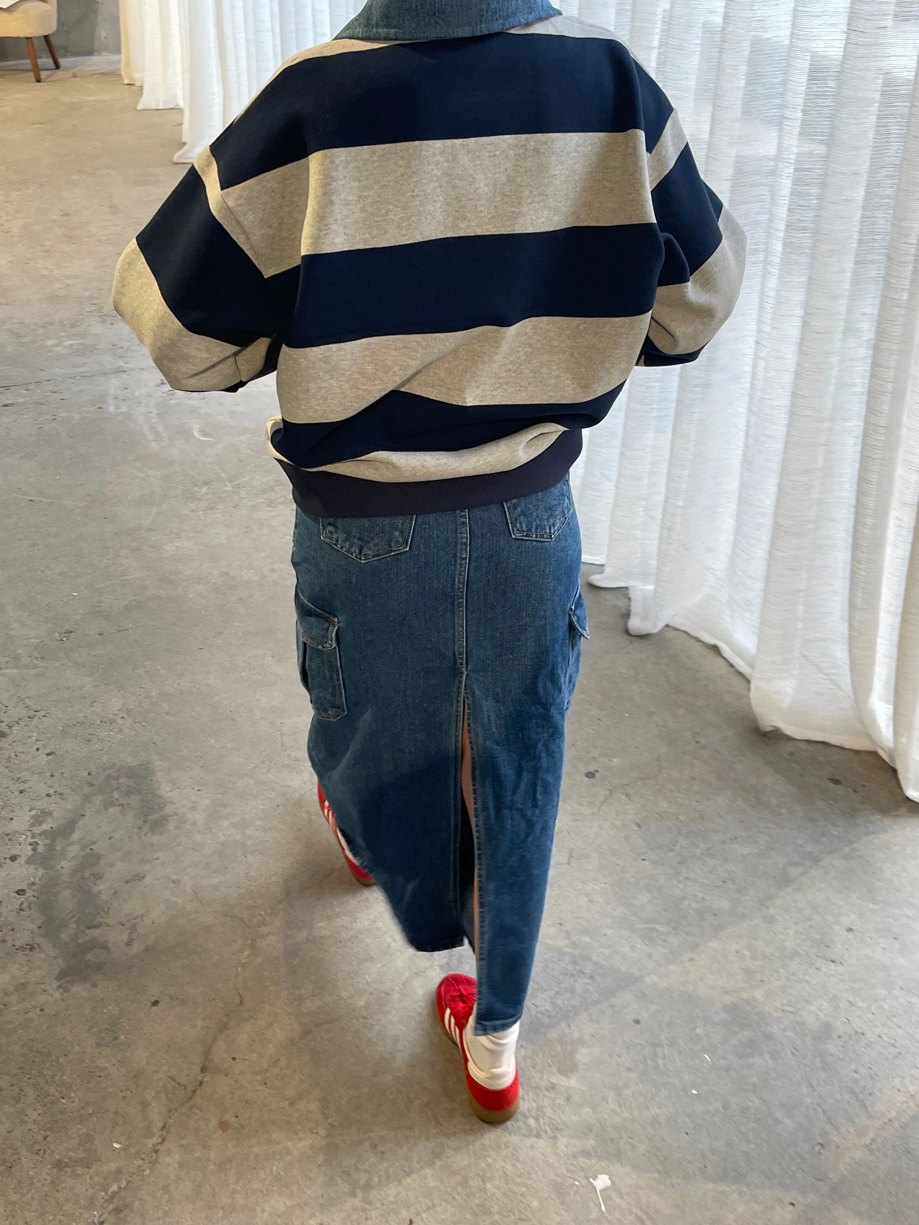 Cargo Denim Skirt