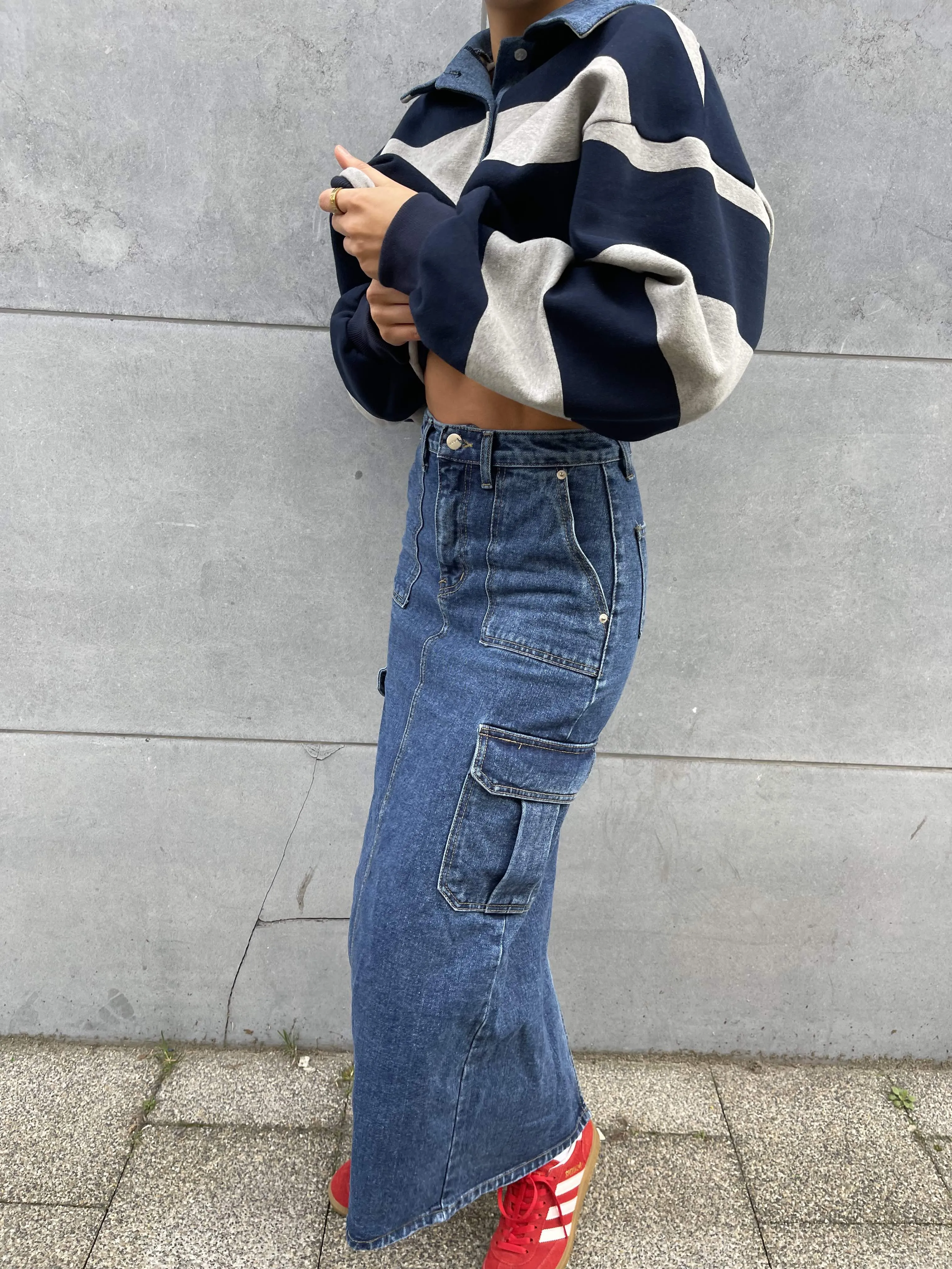 Cargo Denim Skirt