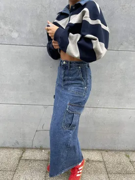 Cargo Denim Skirt