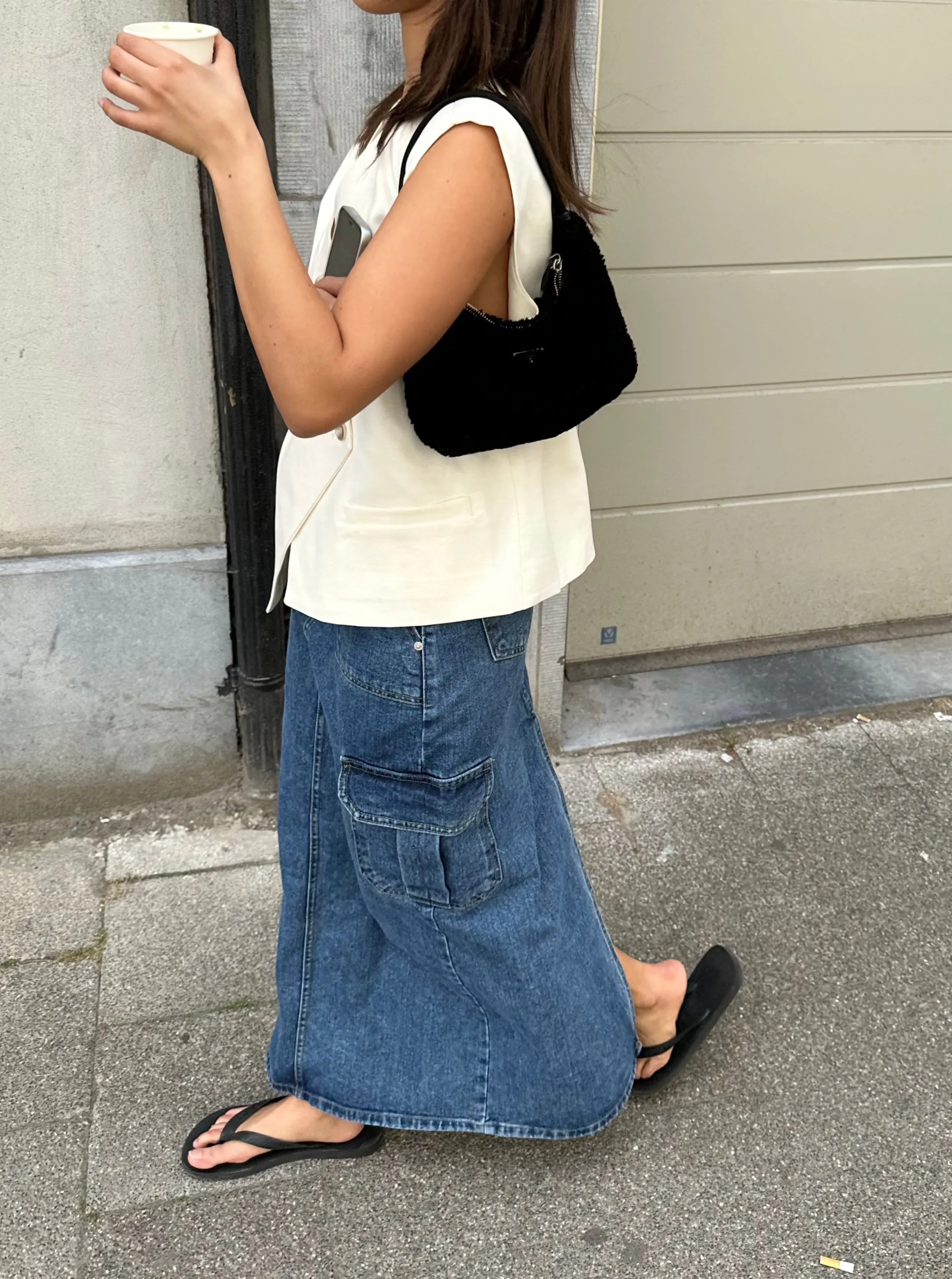 Cargo Denim Skirt