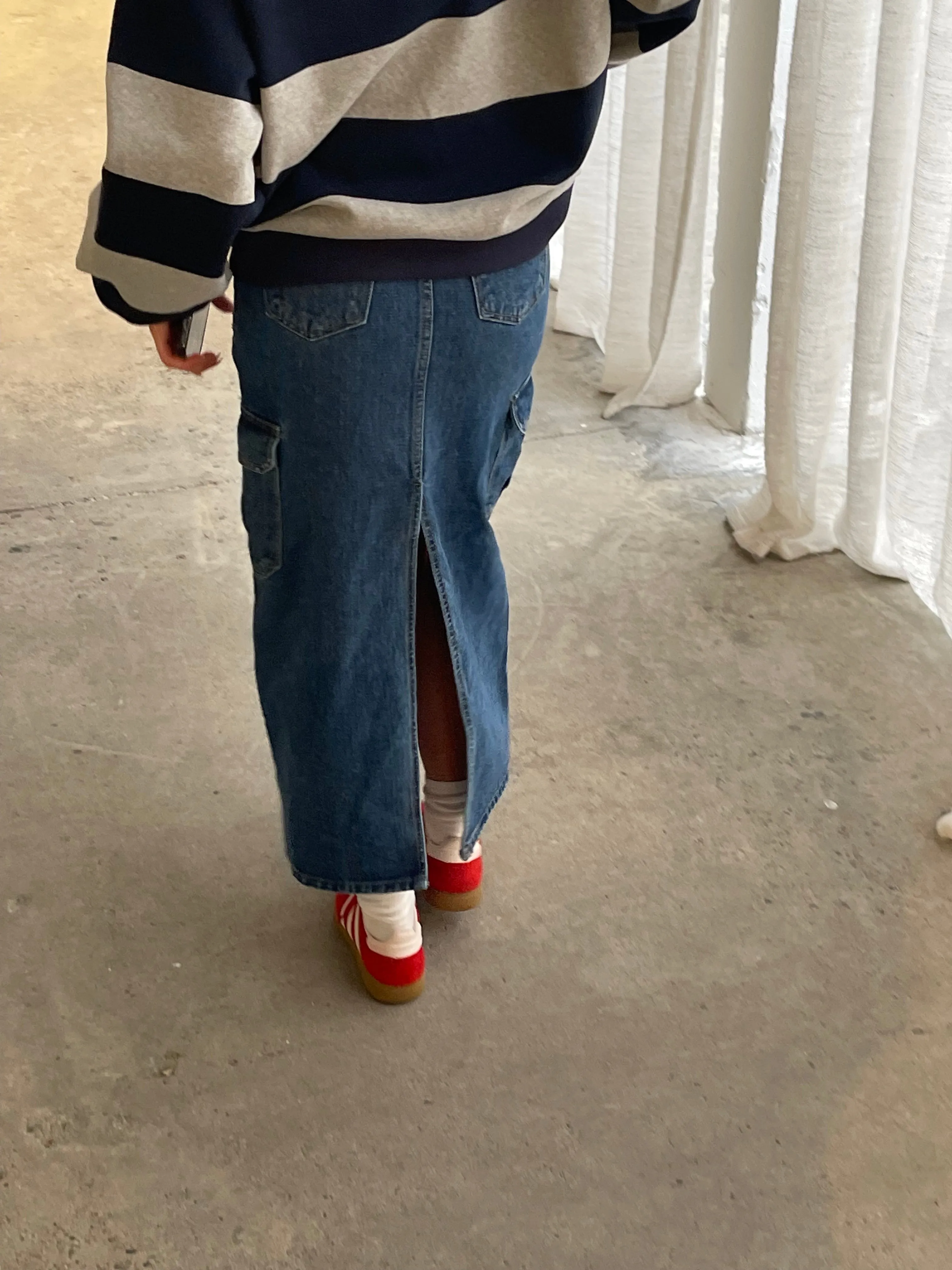 Cargo Denim Skirt