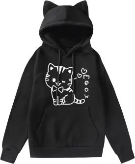 Cat Hoodies for Women Teen Girls