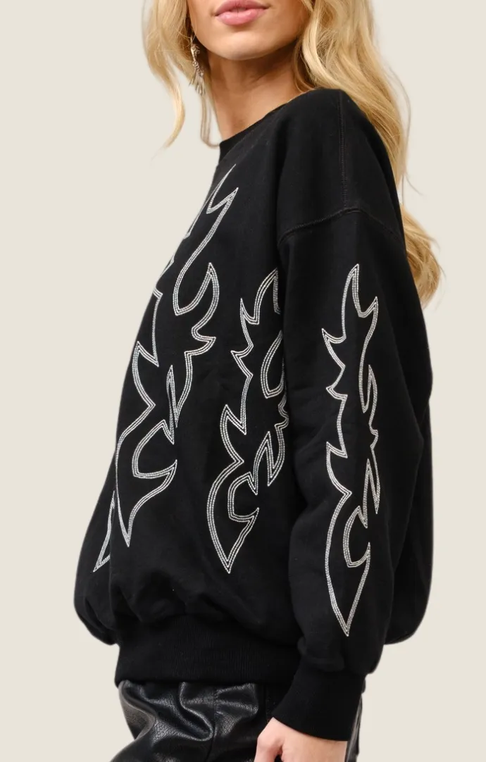 Celine Black Embroidered Sweater