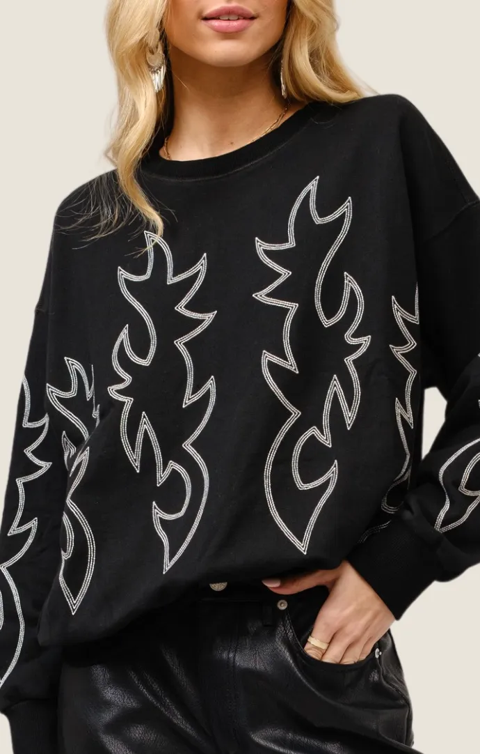 Celine Black Embroidered Sweater