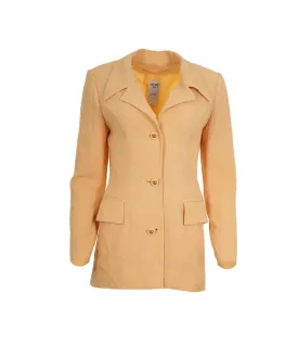 Celine Light Yellow Blazer With Triomphe Gold Buttons  ALC0834