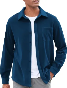 COOFANDY Men's Casual Shirt Long Sleeve Button Down Lightweight Flannel Shirts