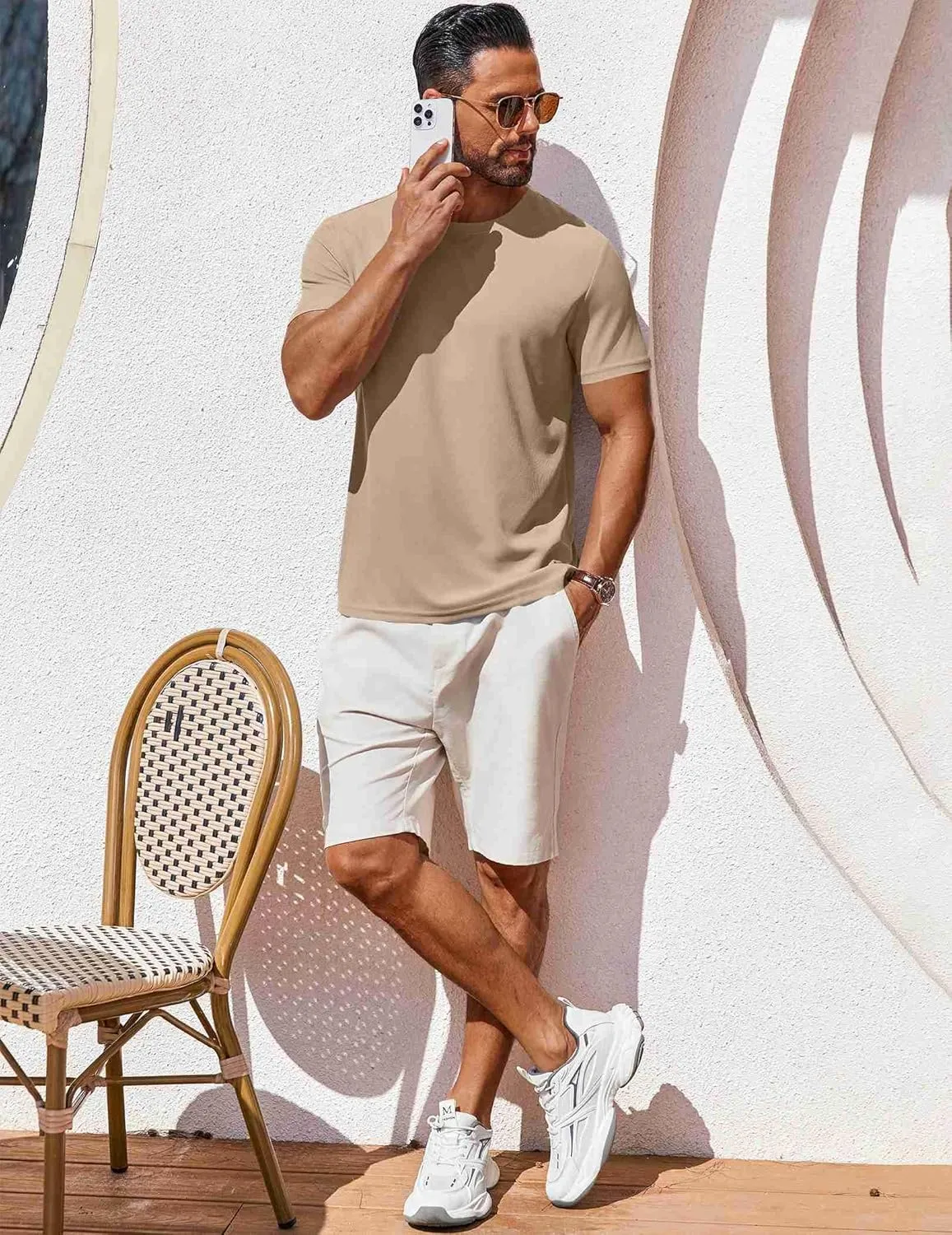 COOFANDY Men's T Shirt Short Sleeve Crew Neck T-Shirt Casual Summer Classic Basic Tee Shirts