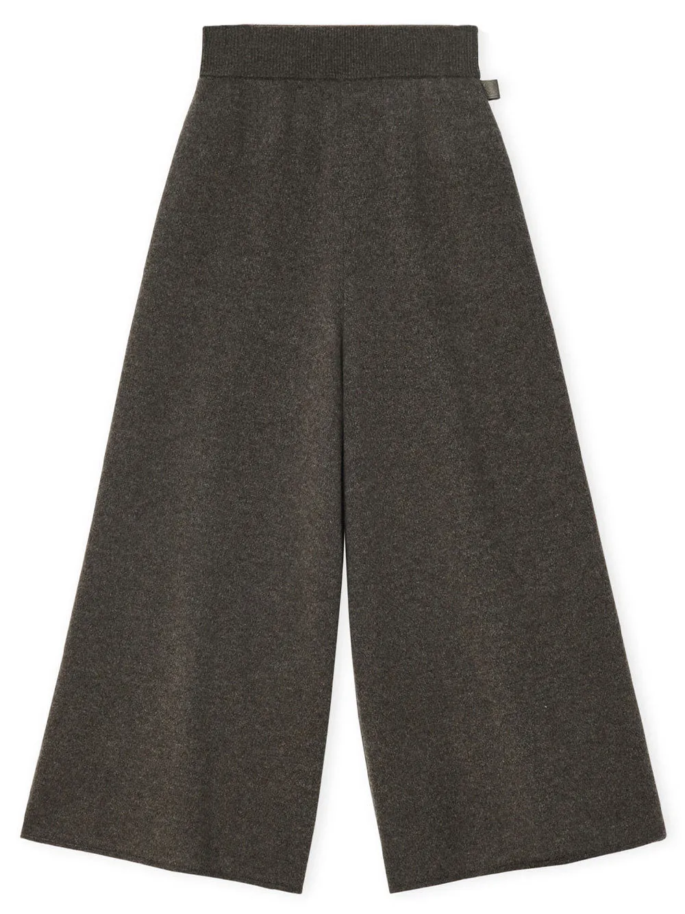 Cropped trousers in cashmere