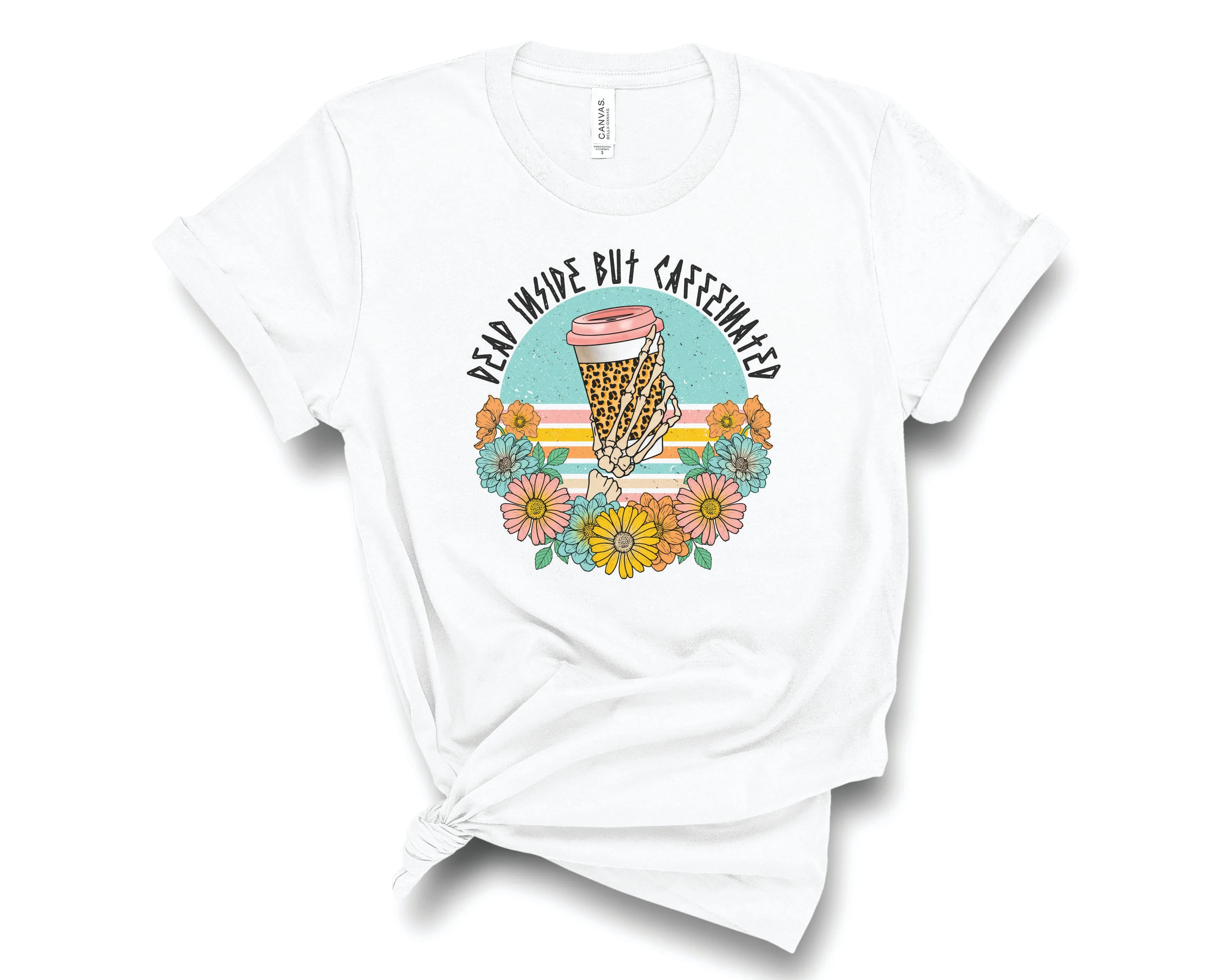 Dead Inside But Caffeinated Vintage- Graphic Tee