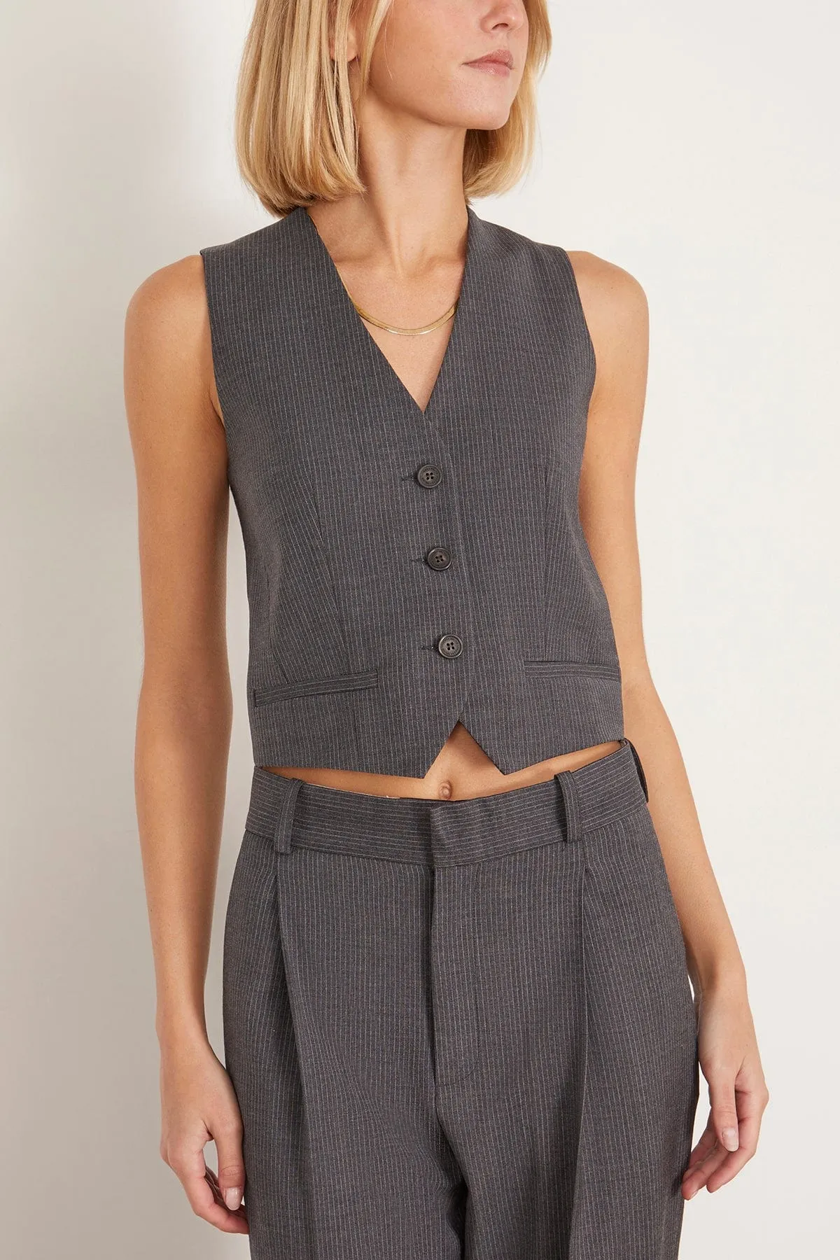 Denso Vest in Anthracite Chine