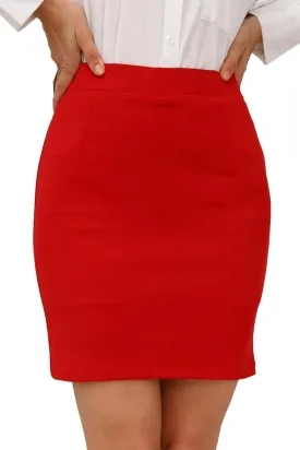 GUANYY Work Skirts for Women Office Bodycon High Waisted Mini Pencil Skirt Cute Stretch Business Skirt