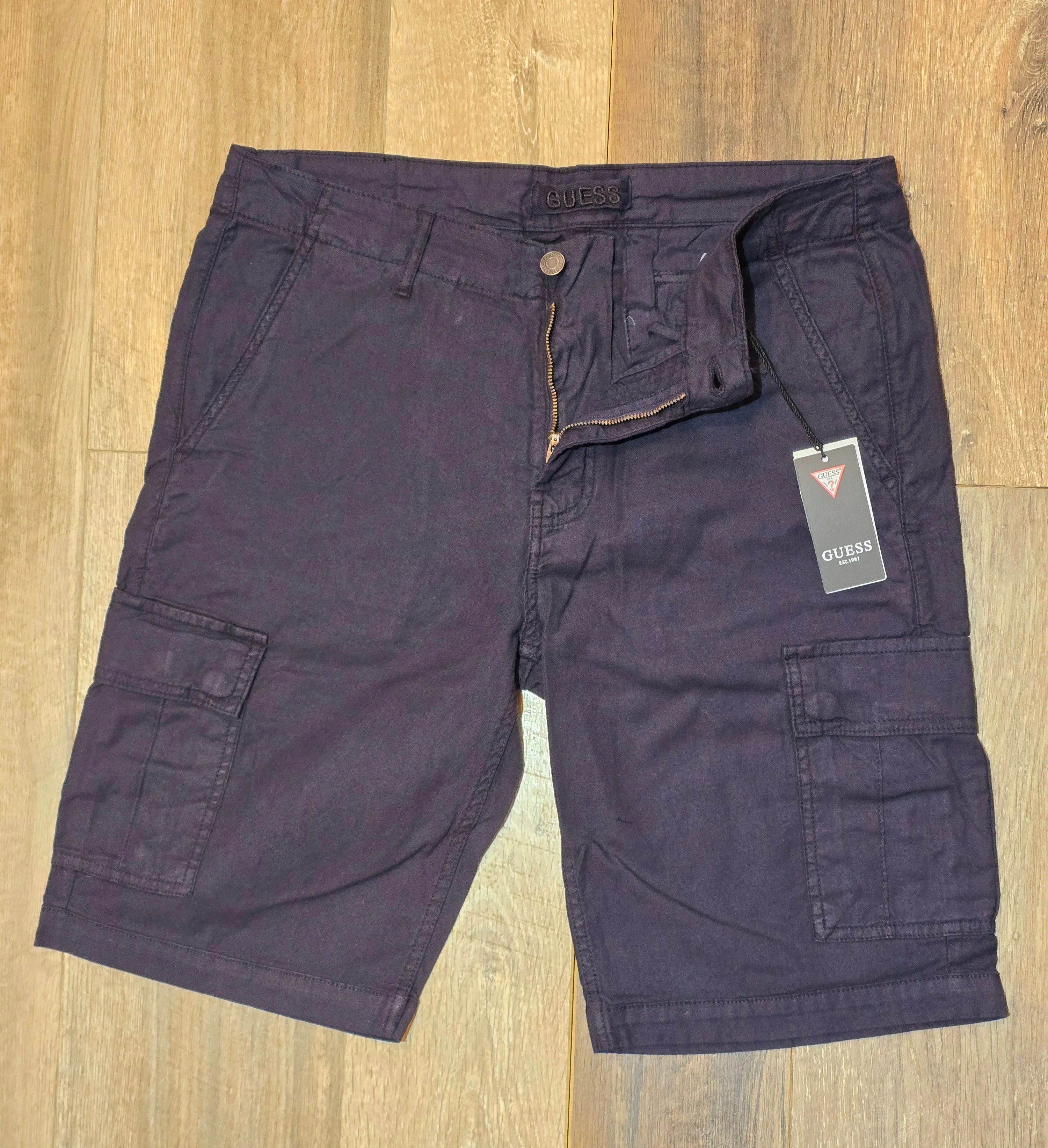 Guess Cotton and Linen Cargo Shorts