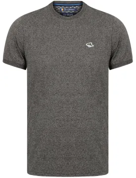 Holmead Crew Neck T-Shirt in Asphalt Grey Fleck - Le Shark