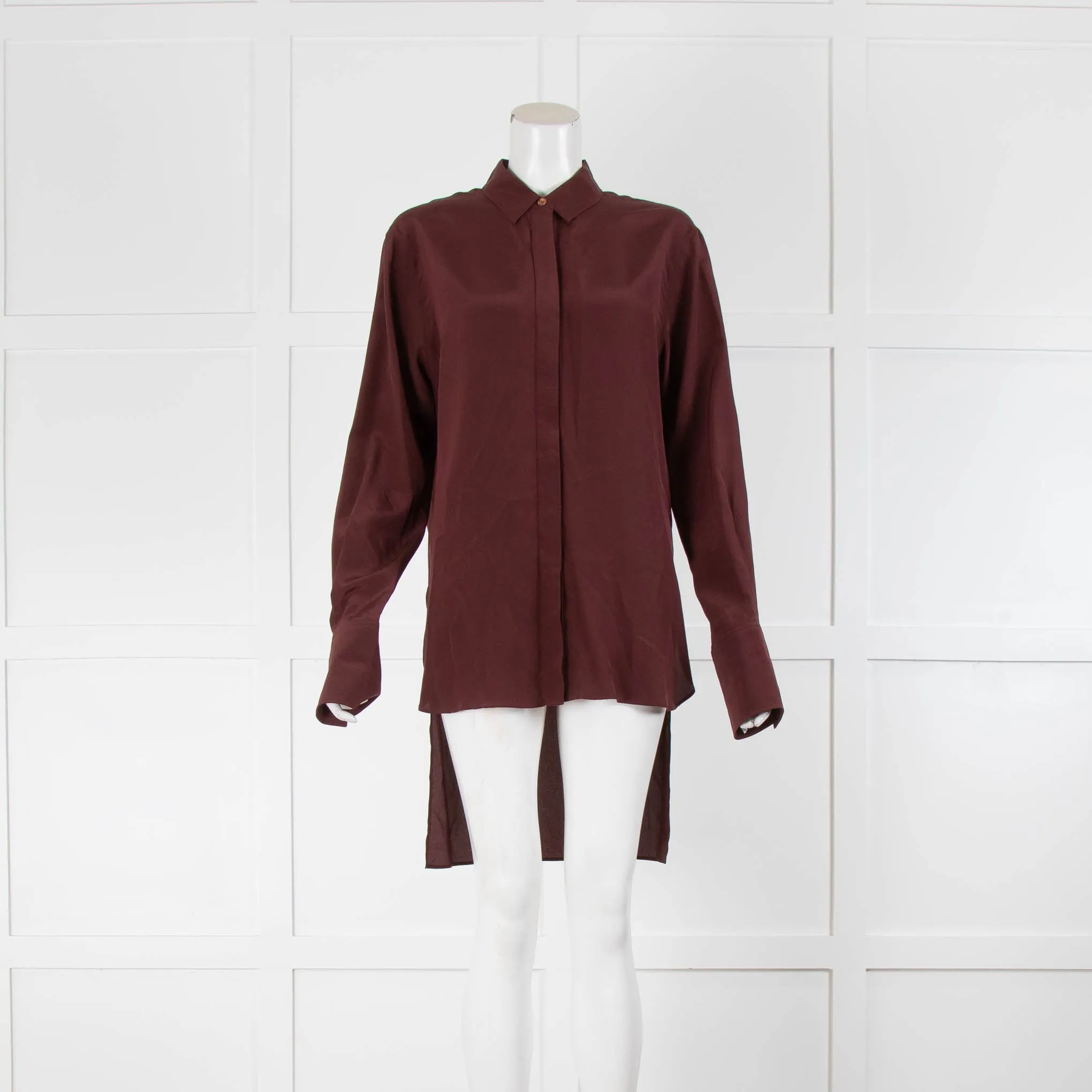 Joseph Brown Silk Longer Back Blouse