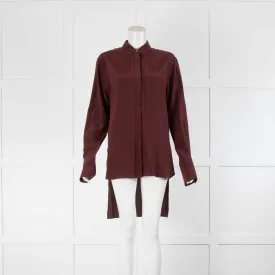 Joseph Brown Silk Longer Back Blouse