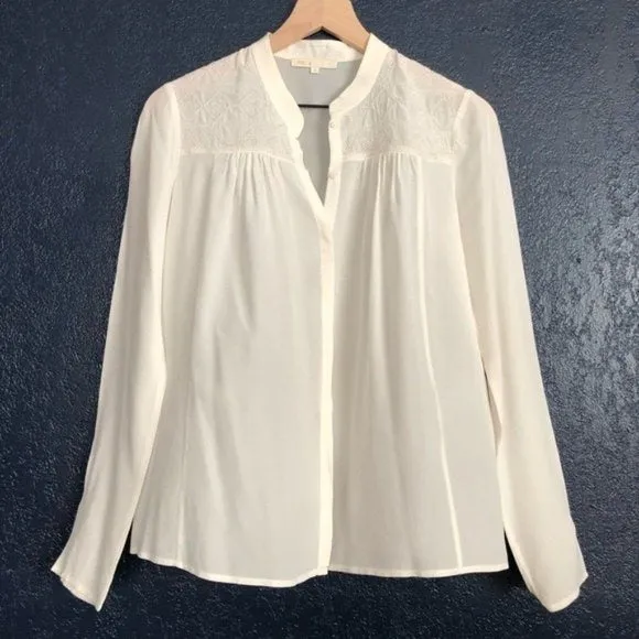 Maje Silk Button-Up Blouse