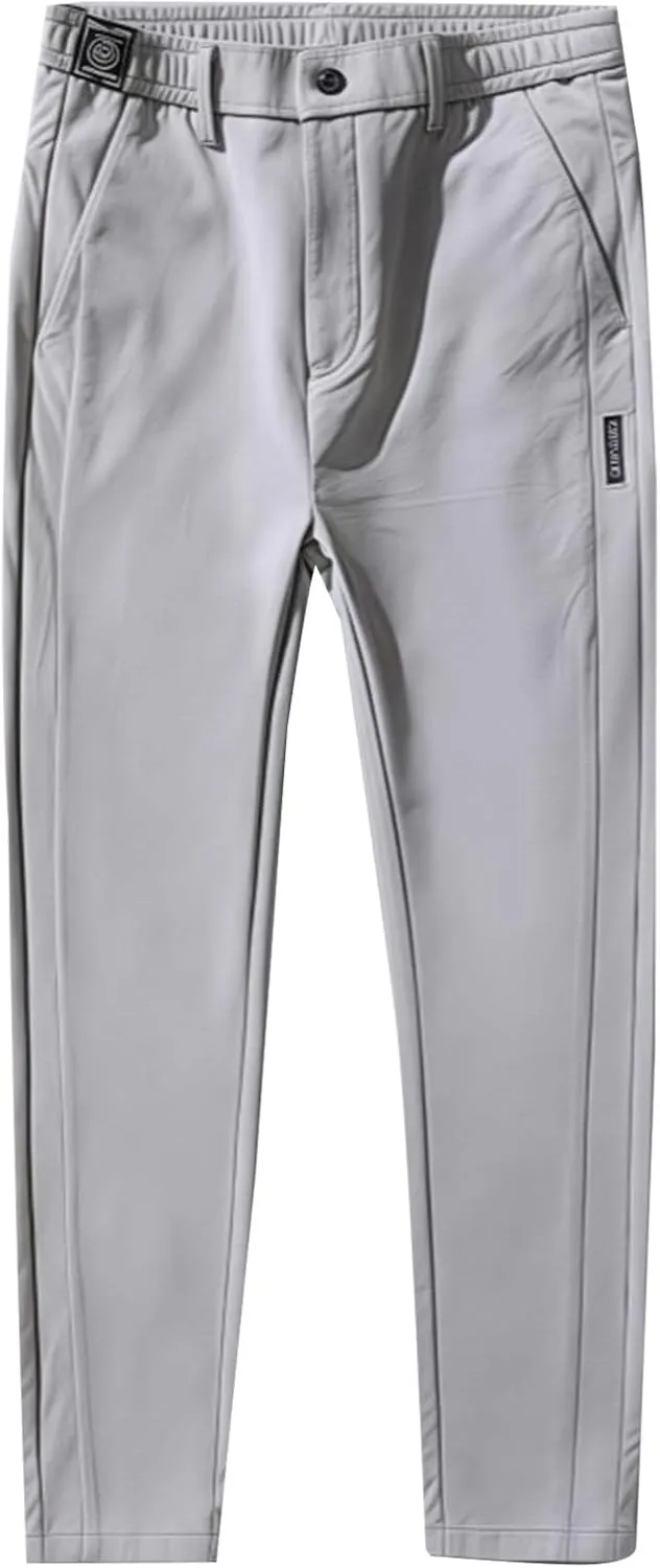 Mens Stretch Golf Joggers Elastic Waist Work Dress Pants Slim Fit Comfy Casual Pants Lightweight Activewear Trendy