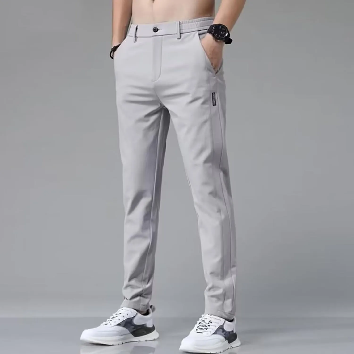 Mens Stretch Golf Joggers Elastic Waist Work Dress Pants Slim Fit Comfy Casual Pants Lightweight Activewear Trendy