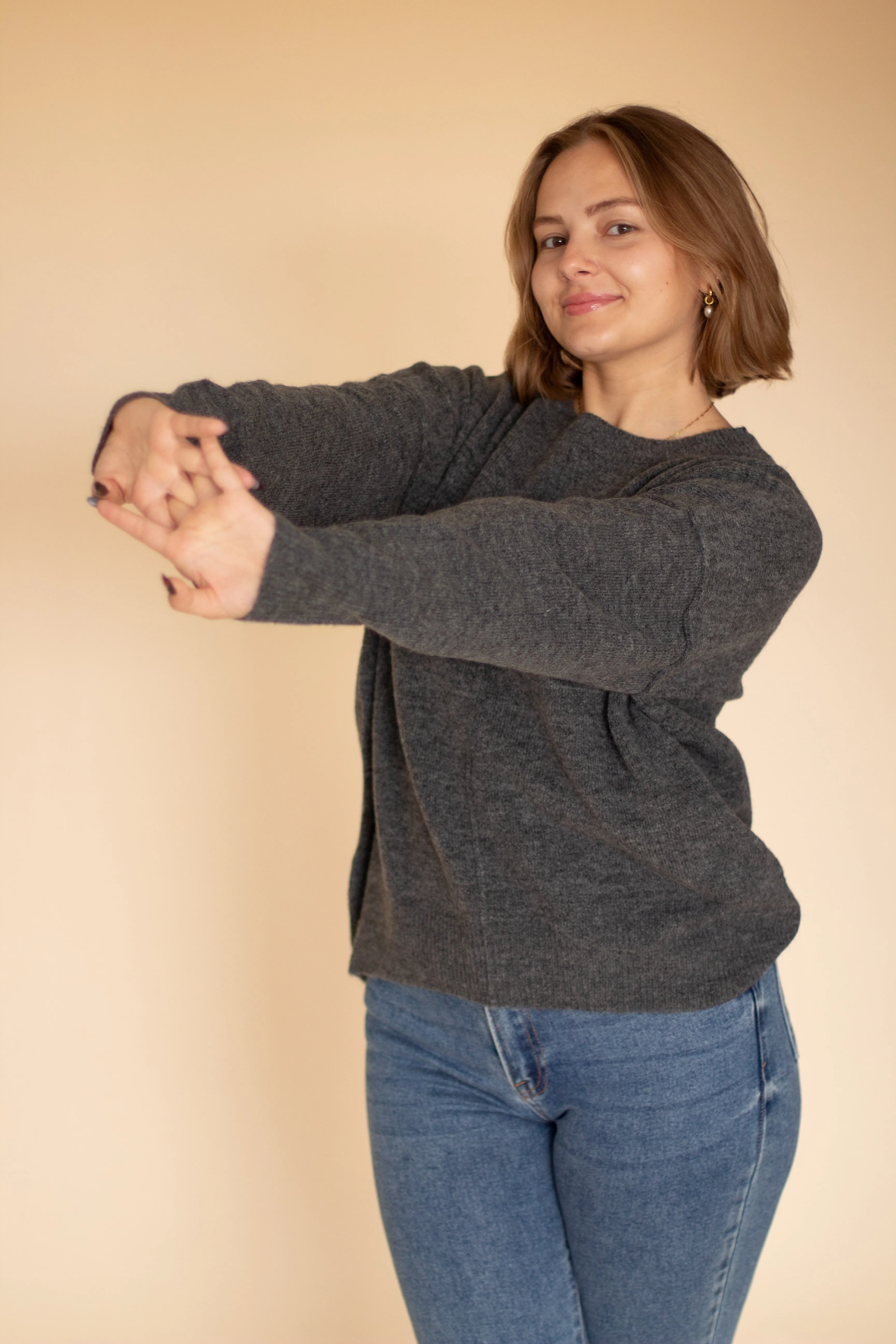 Not So Basic Crewneck Sweater (Gray)