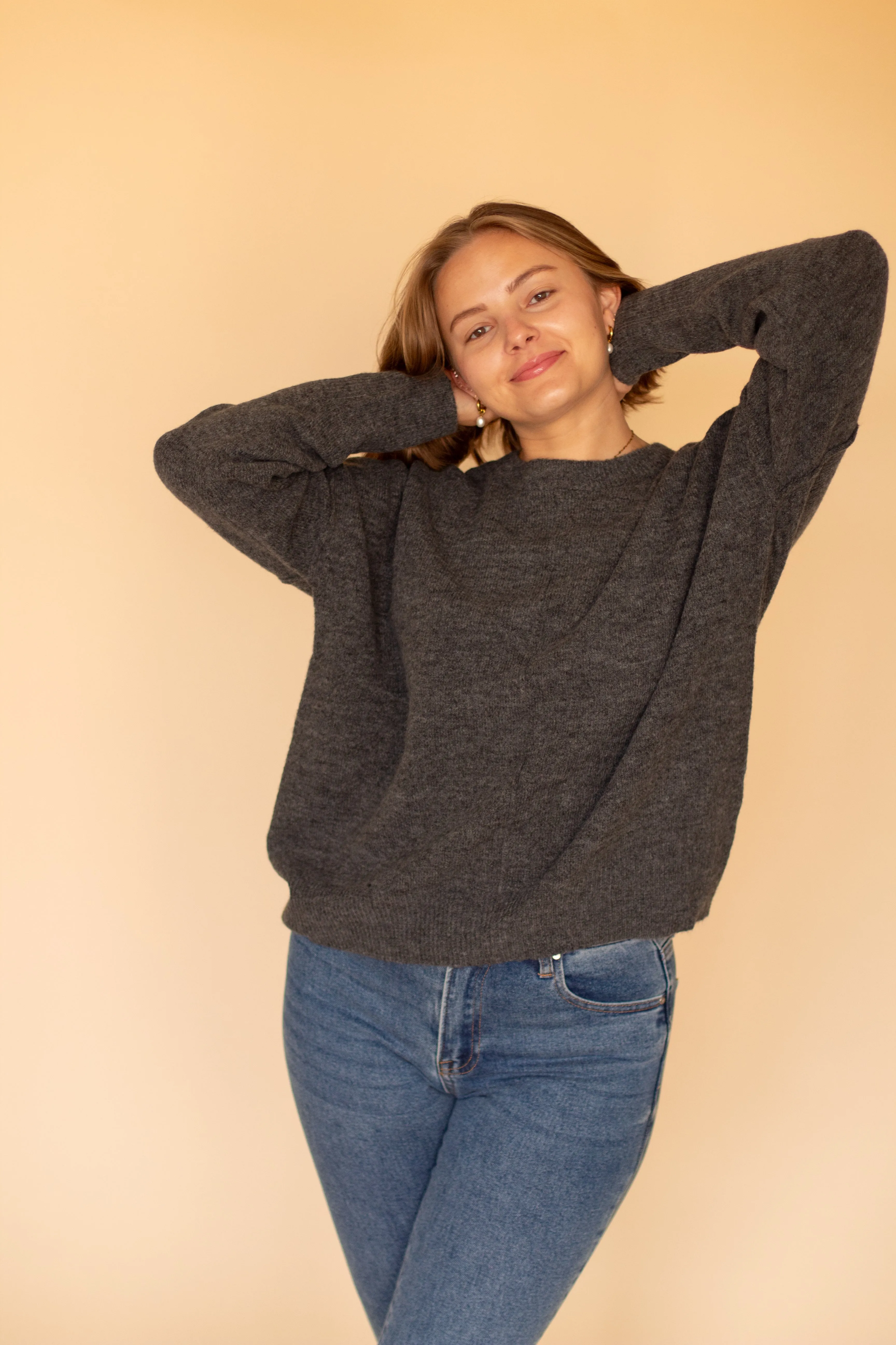 Not So Basic Crewneck Sweater (Gray)