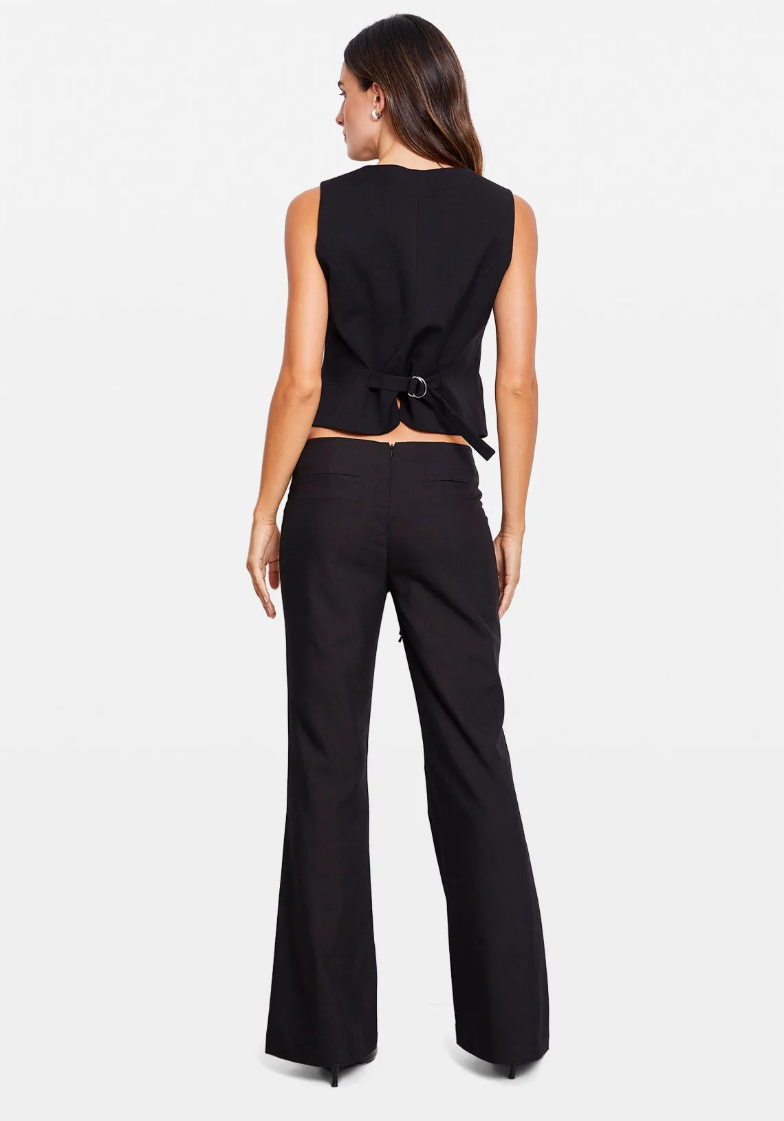 OVERSIZED TAILORED VEST BLACK
