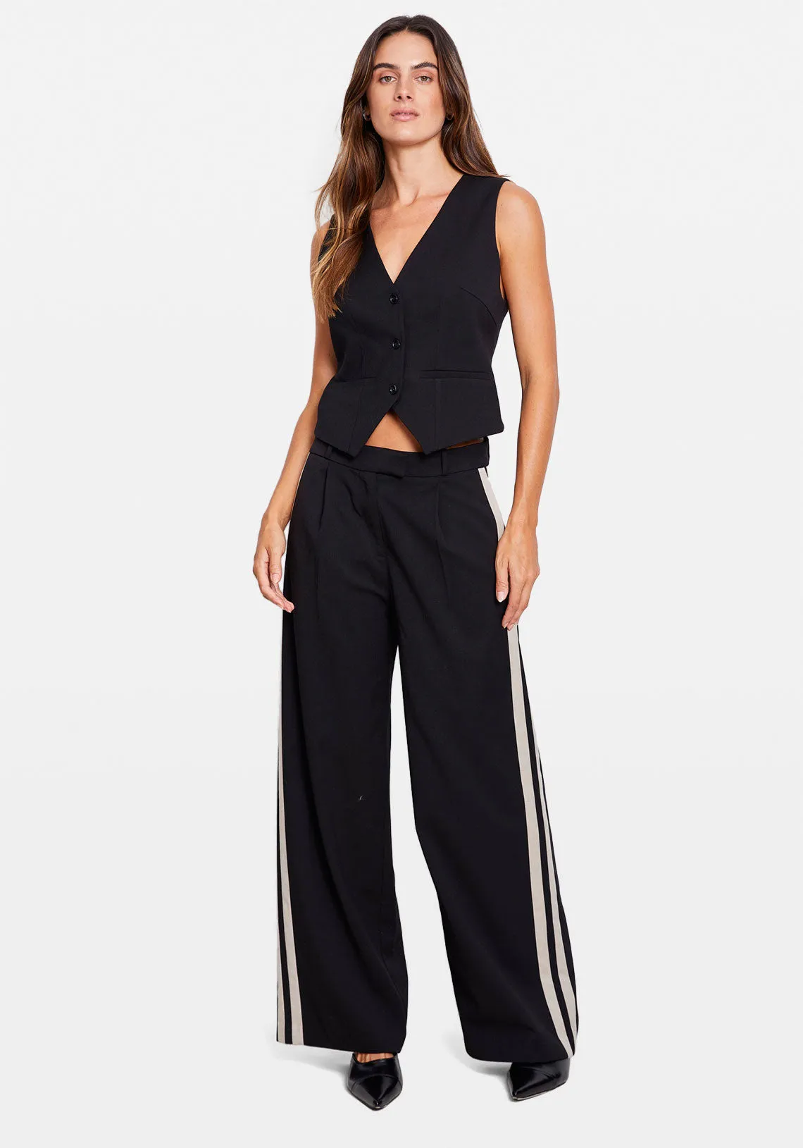 OVERSIZED TAILORED VEST BLACK