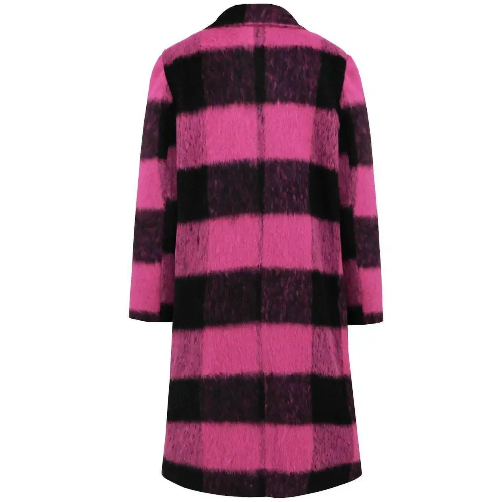 Plaid Double-Breasted Coat for Timeless Luxury Fashion for Woman