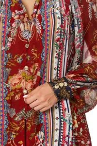 Raglan Button Up Shirt- Costume Party