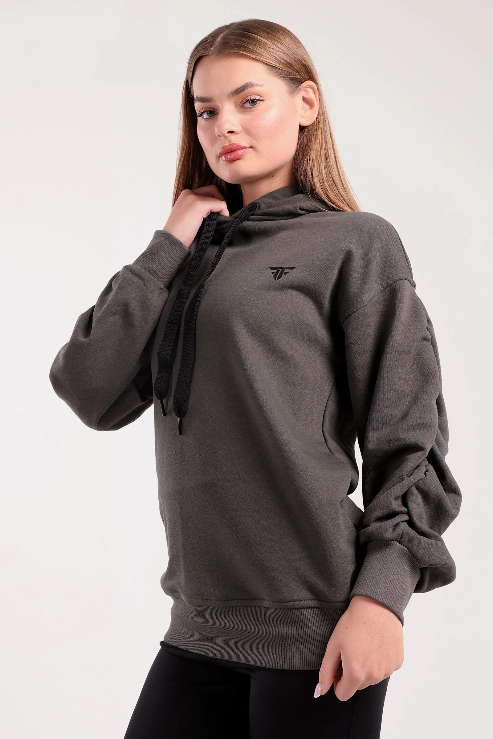 Ruched Sleeve Hoodie (40396) - Fit Freak