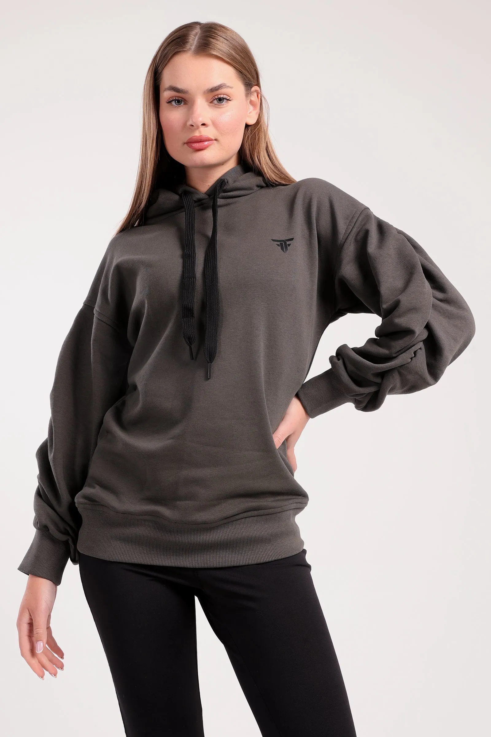 Ruched Sleeve Hoodie (40396) - Fit Freak