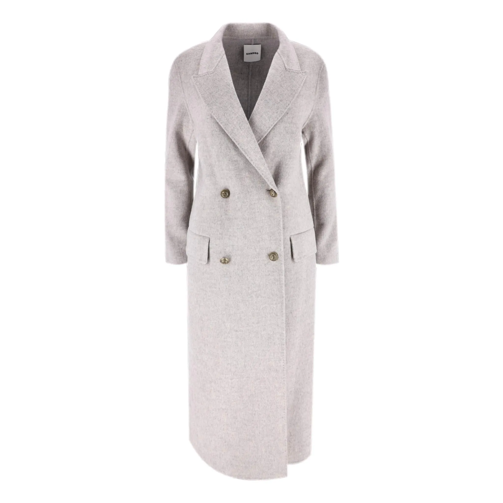Sandro Double-Breasted Wool Coat. Size 38FR
