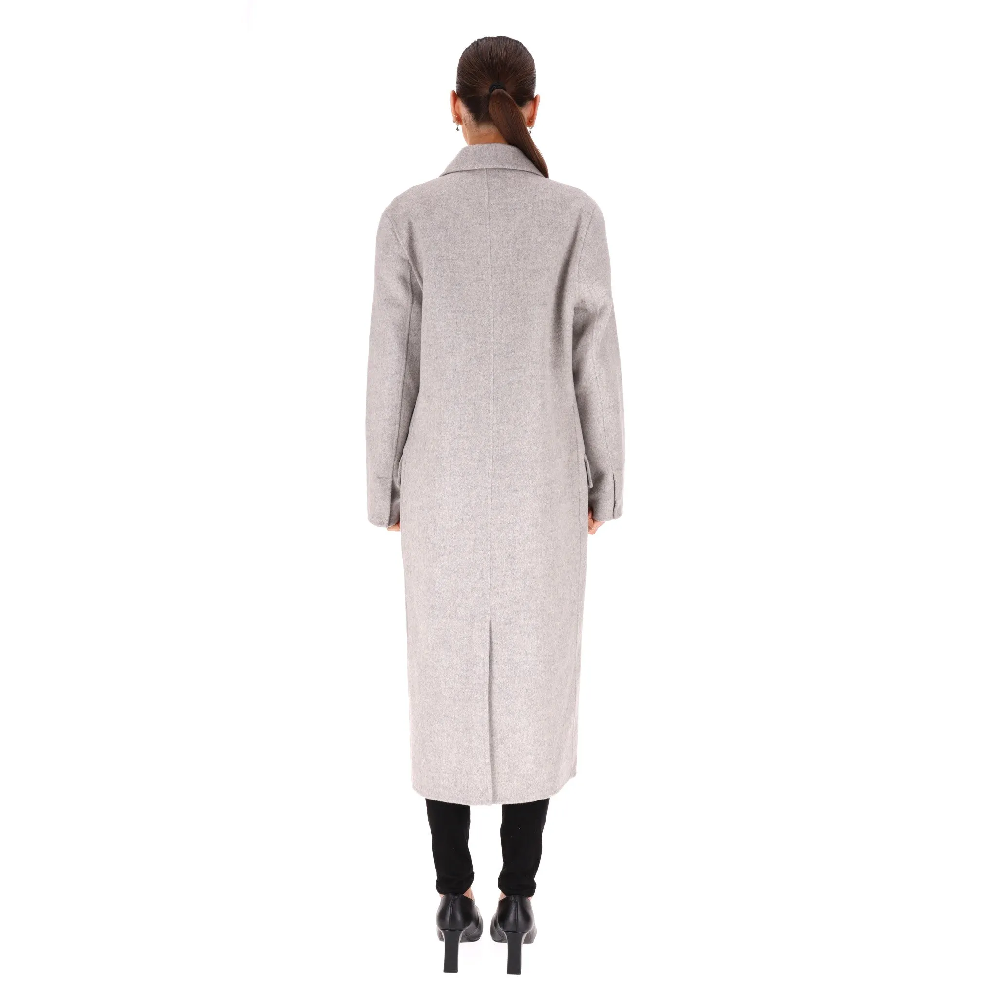 Sandro Double-Breasted Wool Coat. Size 38FR