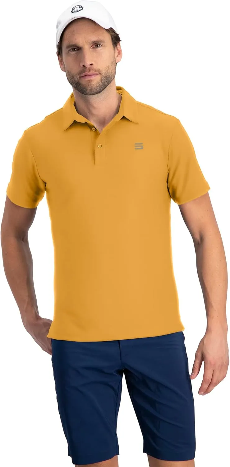 Three Sixty Six Golf Shirts for Men - Dry Fit Short-Sleeve Polo, Athletic Casual Collared T-Shirt