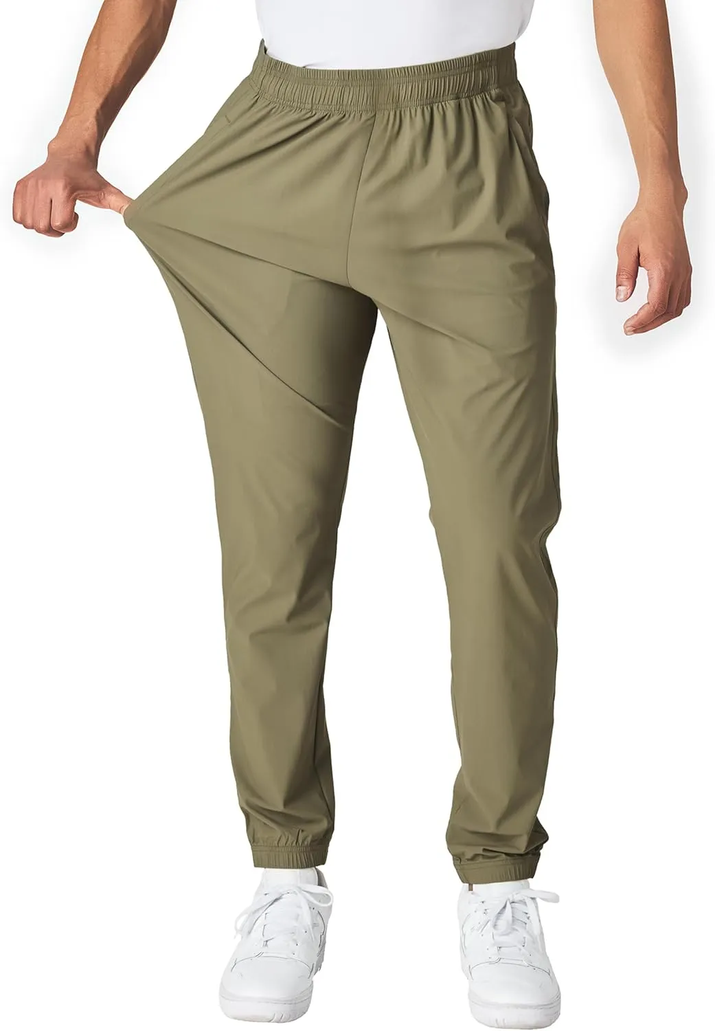 Ultra Performance Men's Athletic Jogger Pants  Stretch Nylon Gym Pants, Active Workout Joggers with Pockets for Men
