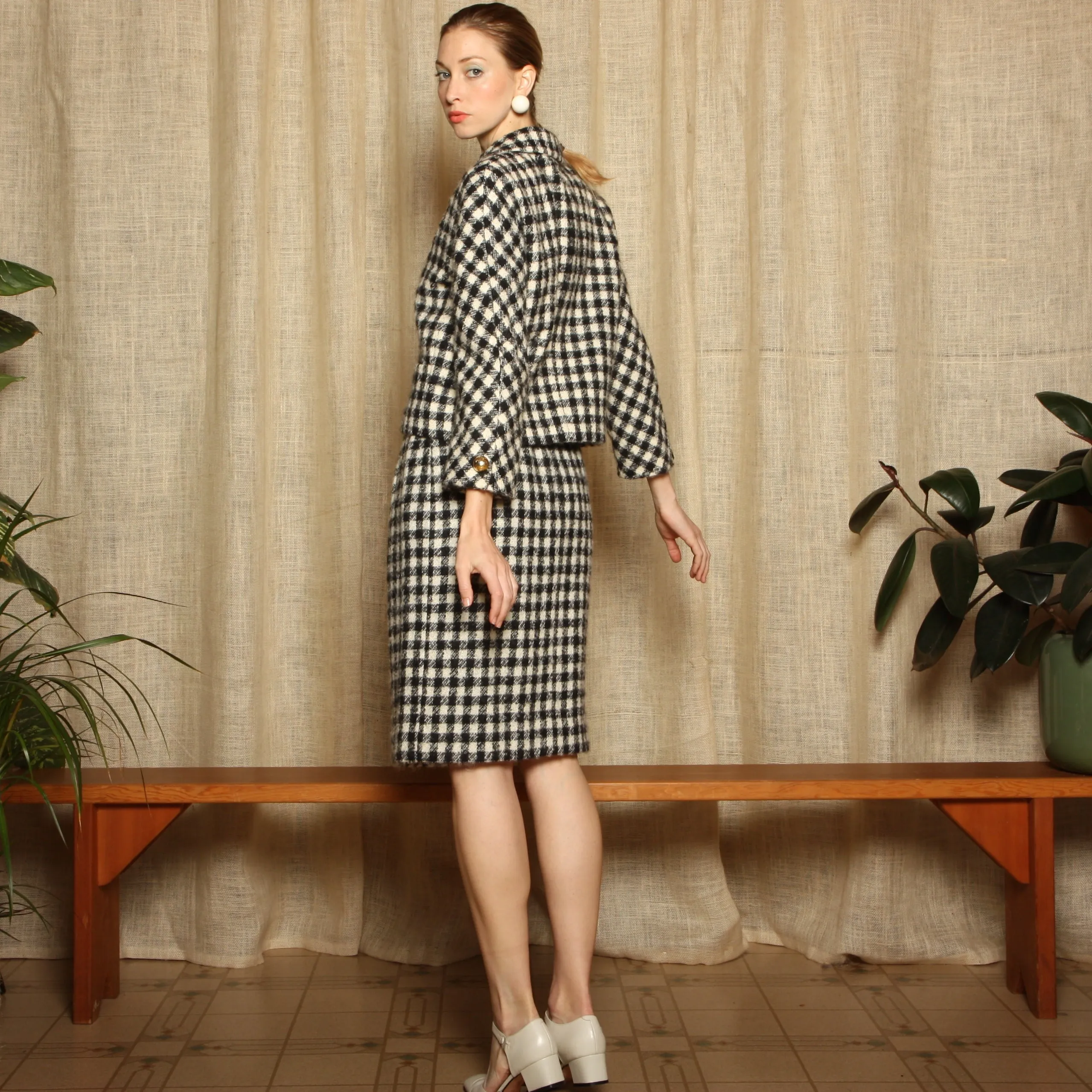 Vintage 80's Céline Mohair Check Suit
