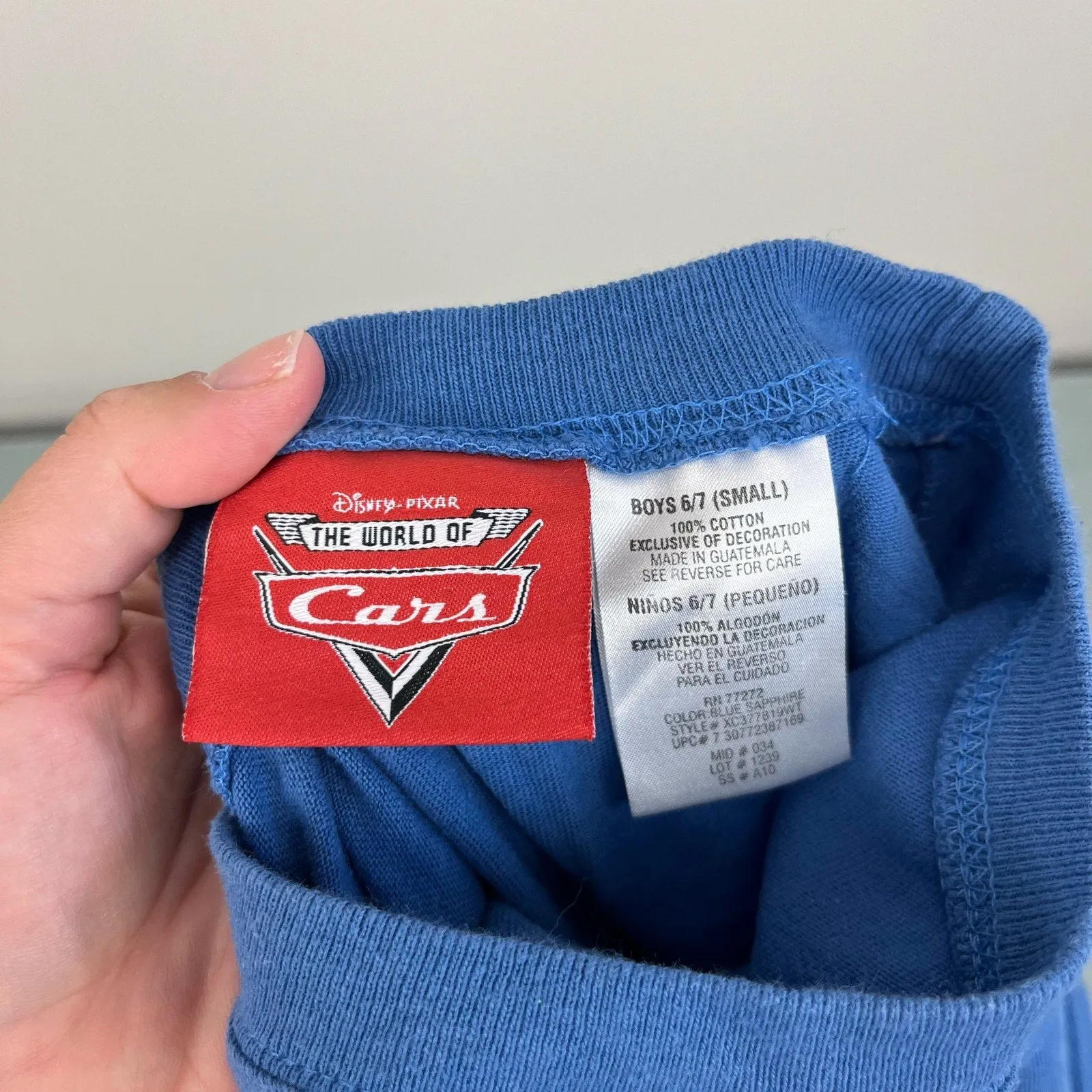Vintage Disney Cars T-Shirt Blue 6/7