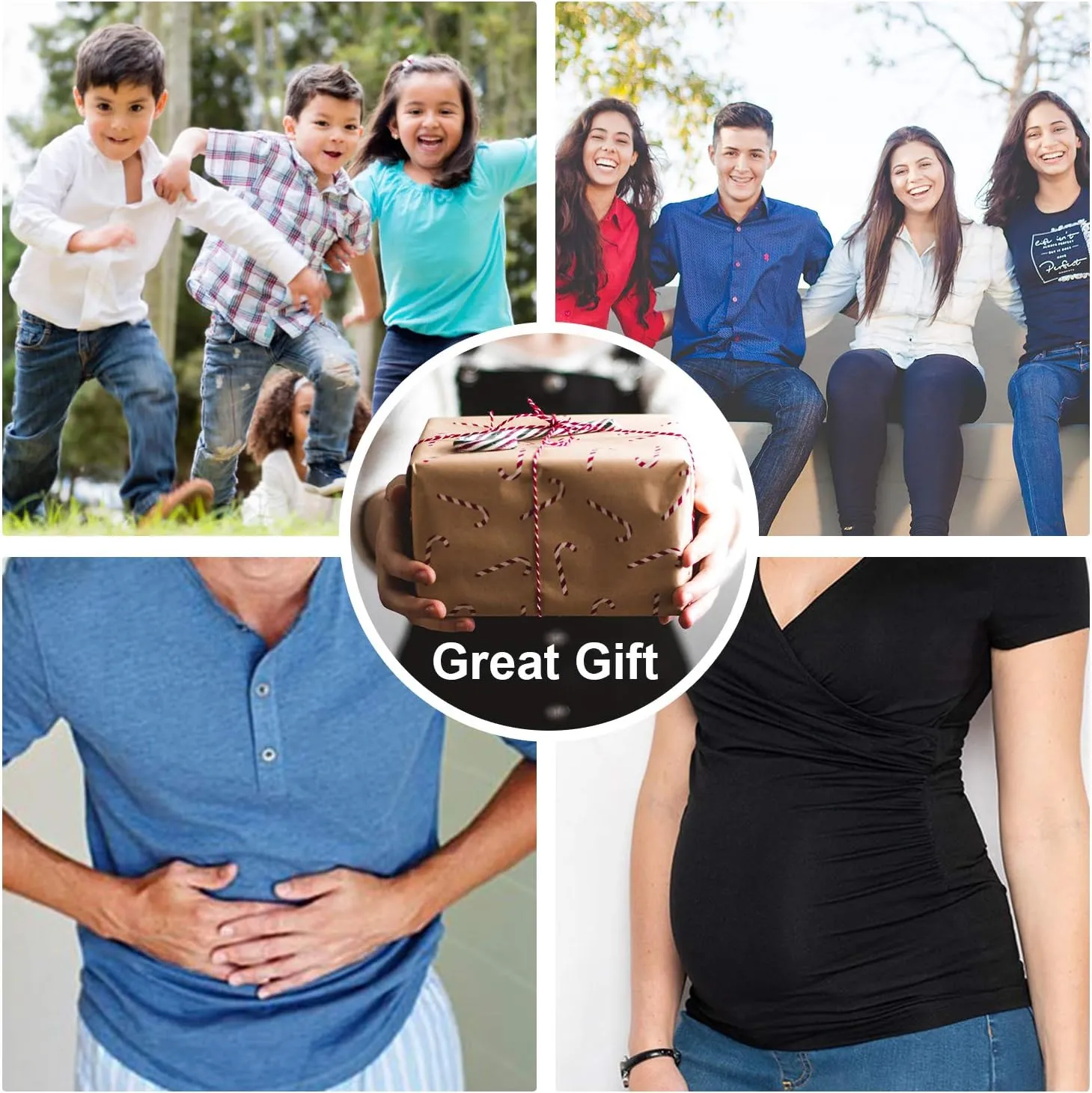 WHIPPY 3 Pieces 4 Pieces Buckle Free Adjustable Women Belt, No Buckle Invisible Elastic Belt for Jeans Pants
