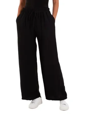 Wide Leg Crepe Trousers