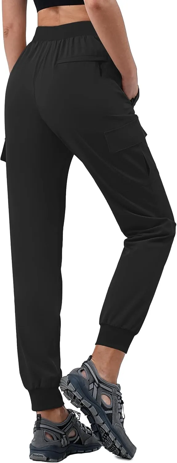 Women's 30"/32"/34"/36" Tall Inseam Cargo Joggers Lightweight Hiking Pants Quick Dry Athletic Workout Outdoor