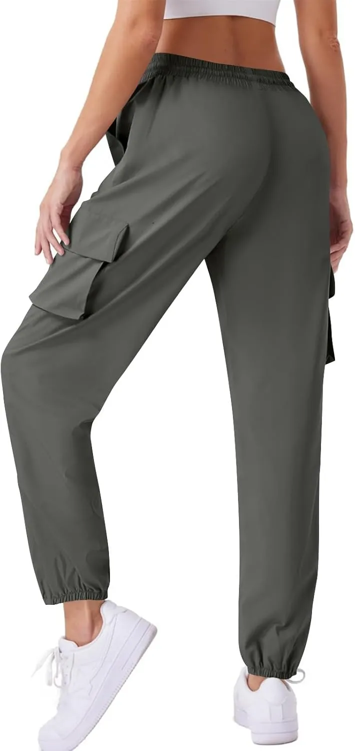 Womens Cargo Pants Lightweight Summer Quick Dry Waterproof Hiking Pant Casual Outdoor Athletic Joggers with Pockets