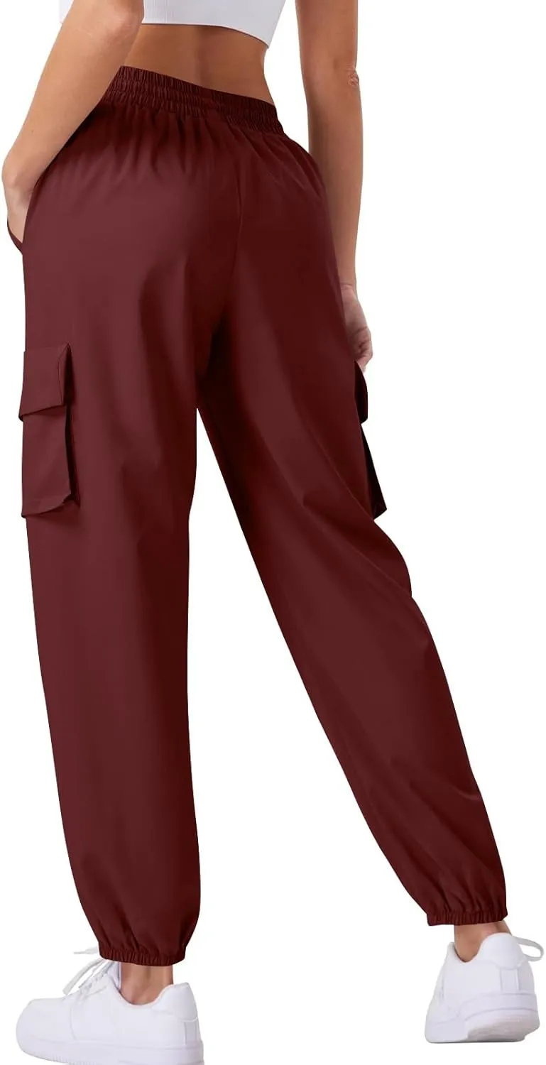 Womens Cargo Pants Lightweight Summer Quick Dry Waterproof Hiking Pant Casual Outdoor Athletic Joggers with Pockets