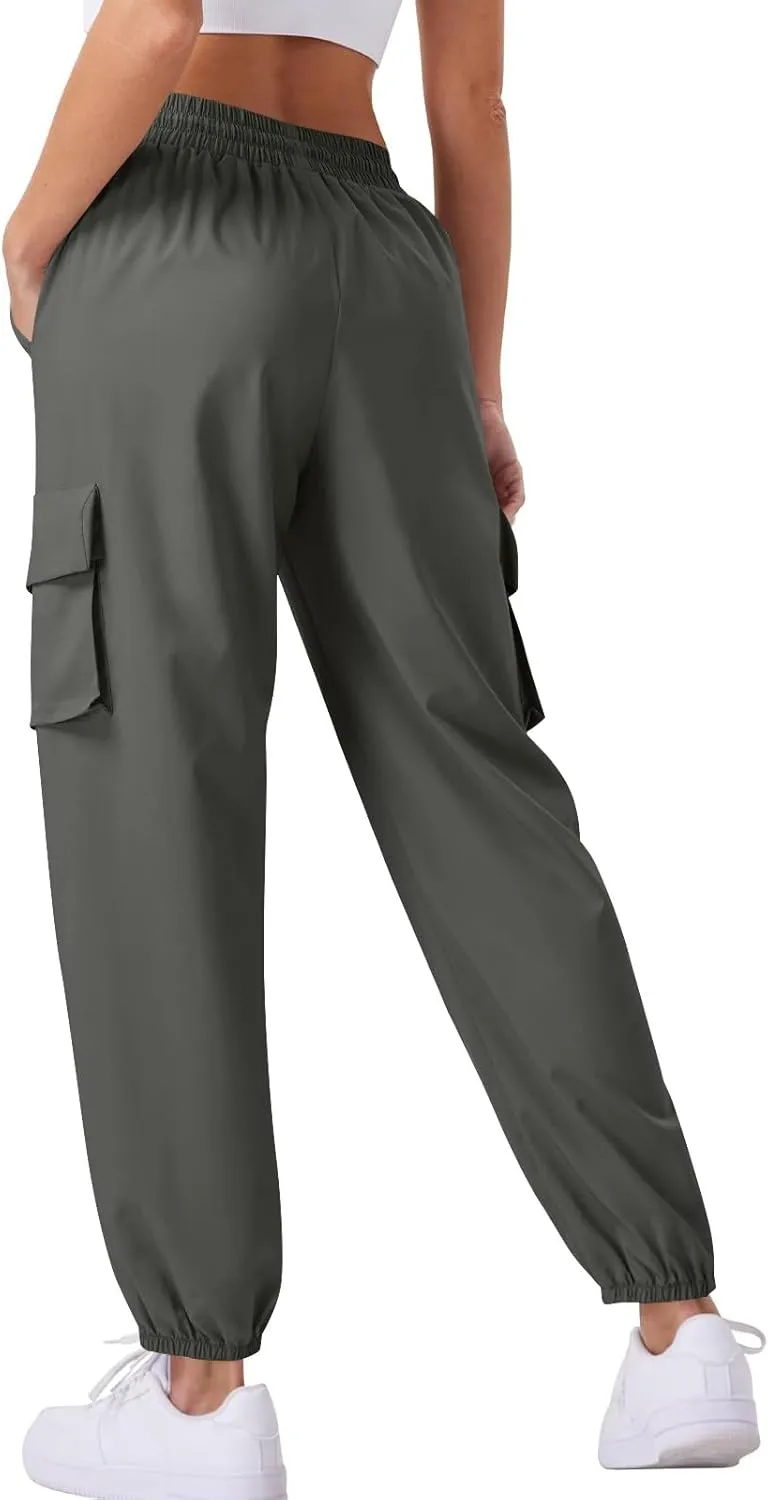 Womens Cargo Pants Lightweight Summer Quick Dry Waterproof Hiking Pant Casual Outdoor Athletic Joggers with Pockets